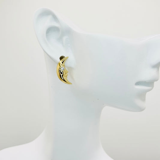 14K G.P Luna 🌙 Earrings